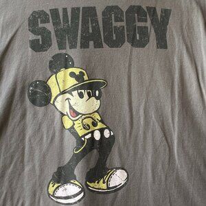 Vintage Mens Disney Parks Mens T-Shirt Mickey Mouse Baseball Cap Swaggy Size 2XL